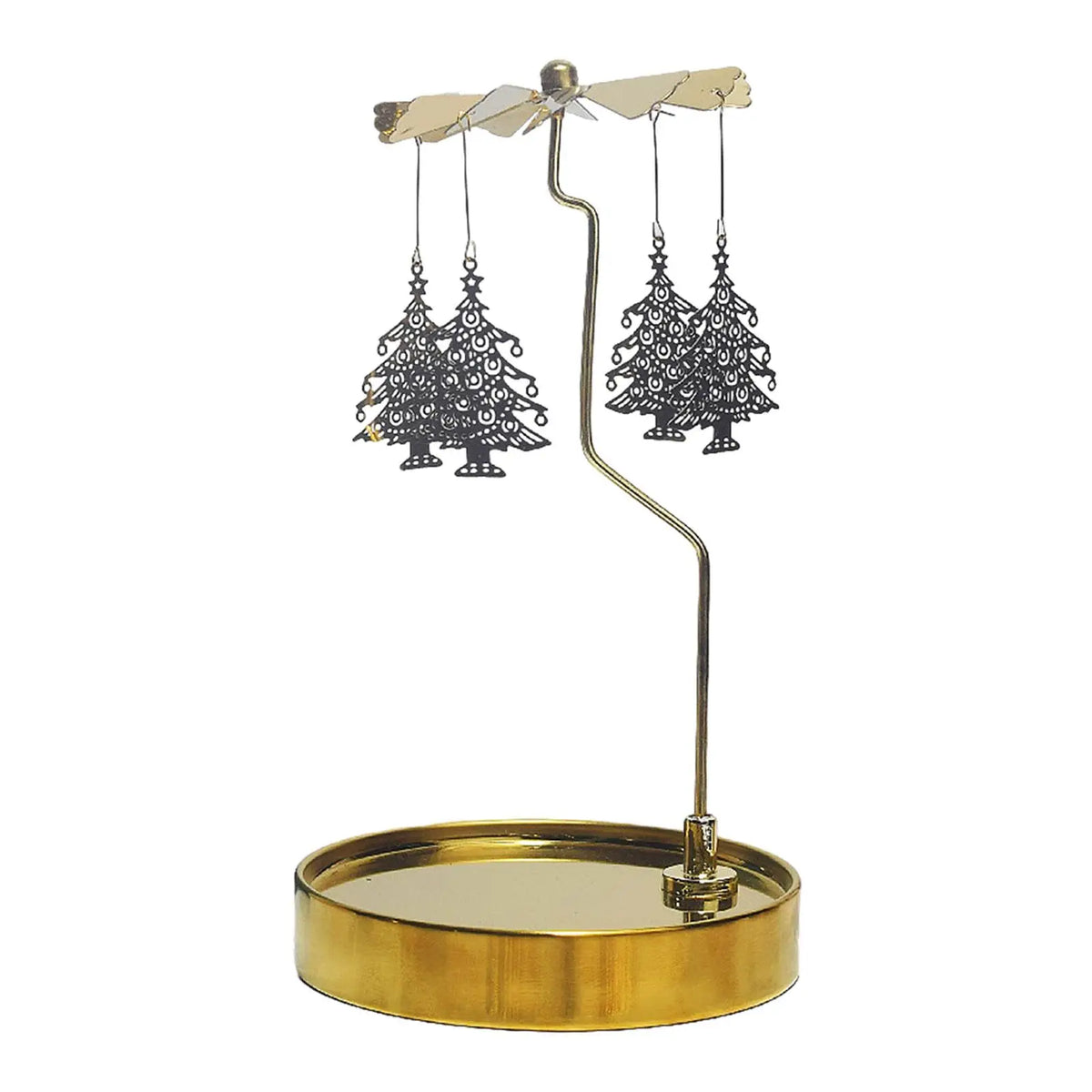 Rotating Candleholder Rotating Candle Holder with Tray for Wedding Party Valentines Day Christmas Party Dining Room Living Room Quake Gold Tree