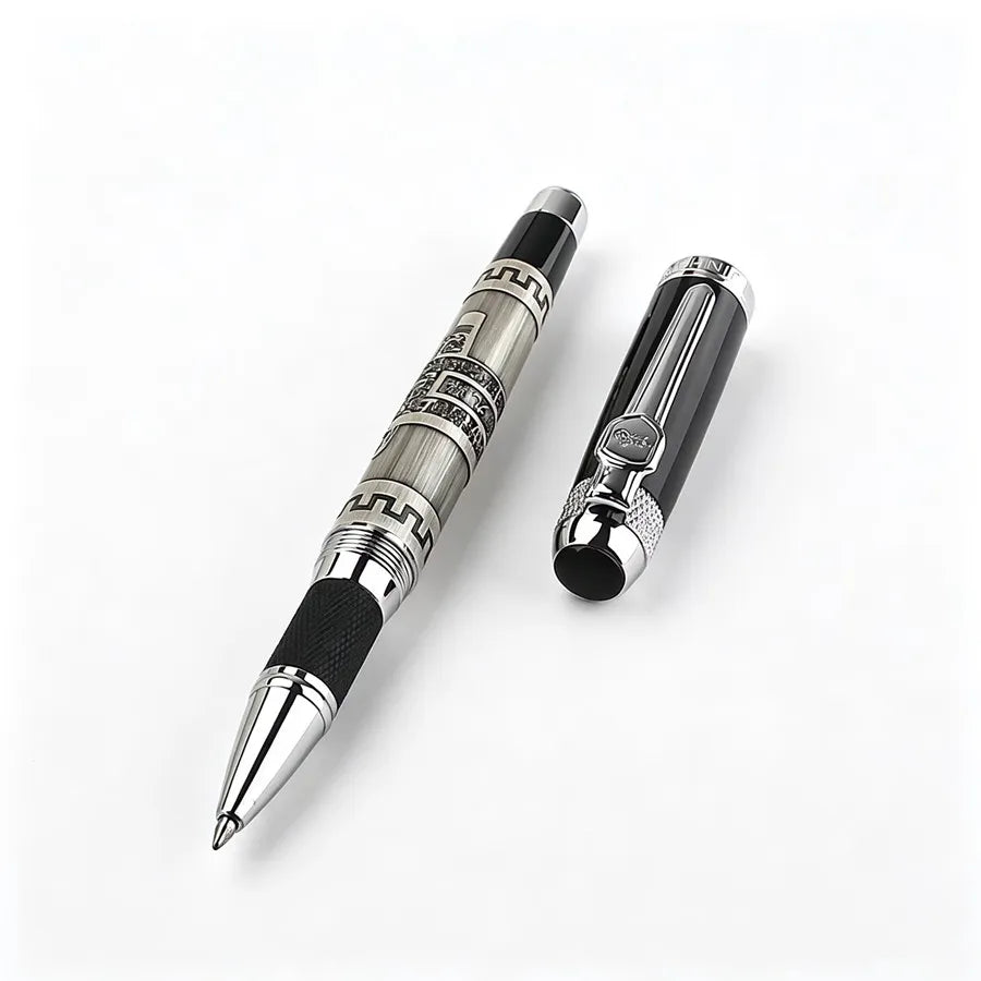 Jinhao 189 Yiyan Jiuding Vintage Metal Ballpoint Pen Retro Engraved Business Signature Luxury Gift Pen Office School Stationery Quake 189-2