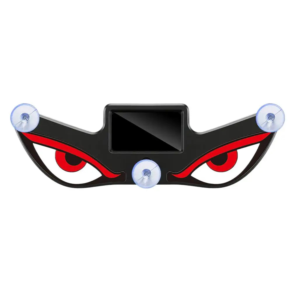 Solar Powered Demon Eye Neon Light Dynamic LED Car Triangle Window Warning Atmosphere Lamp Type C Rechargeable Quake B