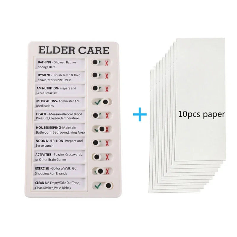 Reusable My Chores Checklist Daily Planner Memo Plastic Board Chore Chart Responsibility Behavior for Kid Self-discipline Card Quake ELDER Set