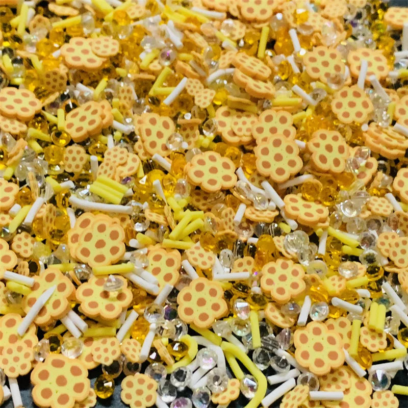 50g Honeycomb Mixed rhinestone Polymer Clay Slices Simulation Sprinkles for Shakers Accessories 100g/Lot Peppermint Candy Polym Quake