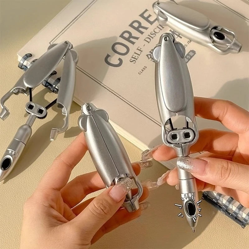 Transforming pen decompression automatic fun stationery squid strange press type ballpoint pen neutral pen Quake