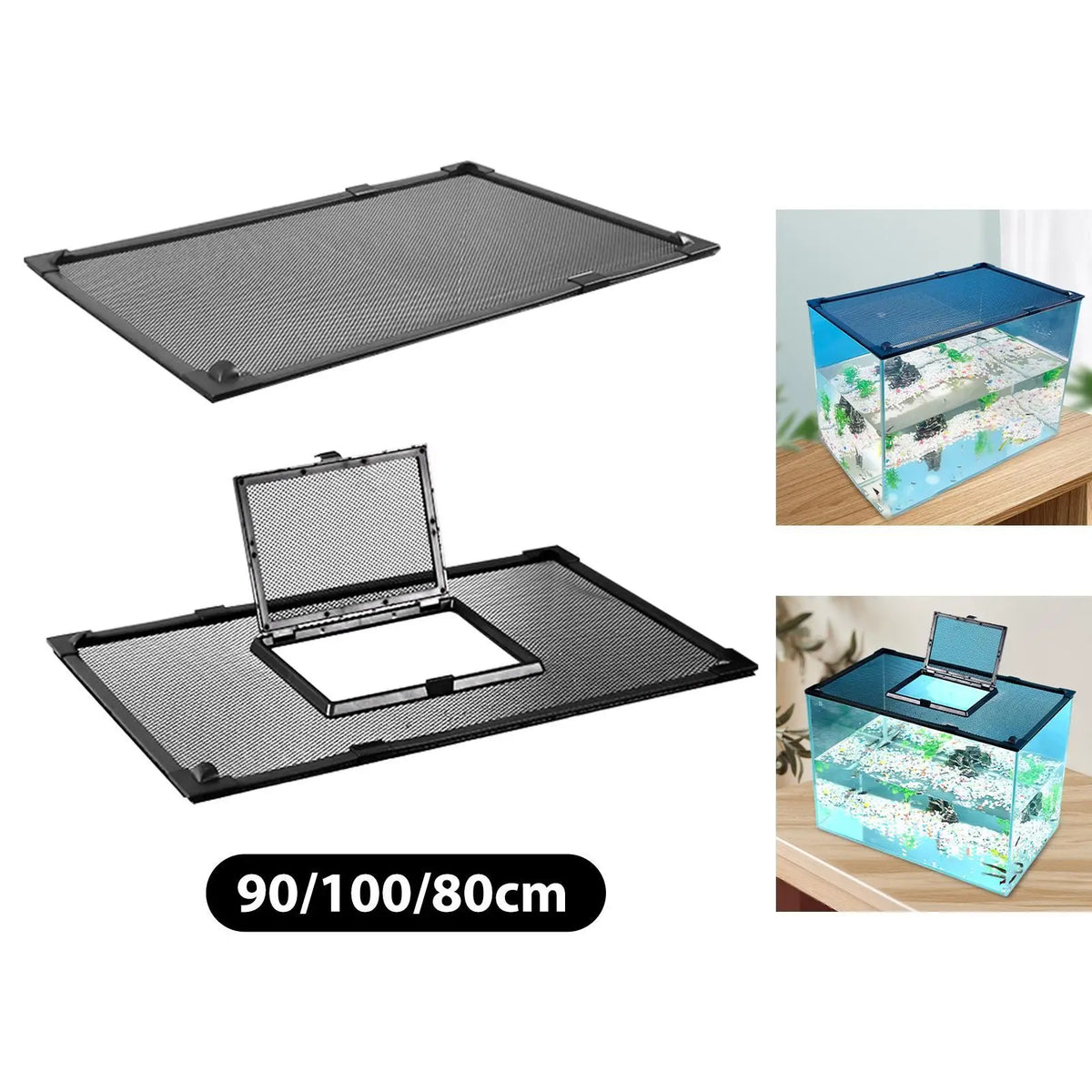 DIY Assembly Aquarium Net Cover Polyester Mesh Screen Top Lid Anti Escape Protector for Fish Tanks Quake