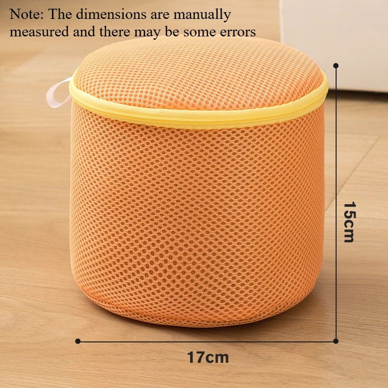 Round Anti-deform Bra Laundry Mesh Bag Special Washing Protector for Underwear Lingerie Household Washing Machine Accessory Quake B