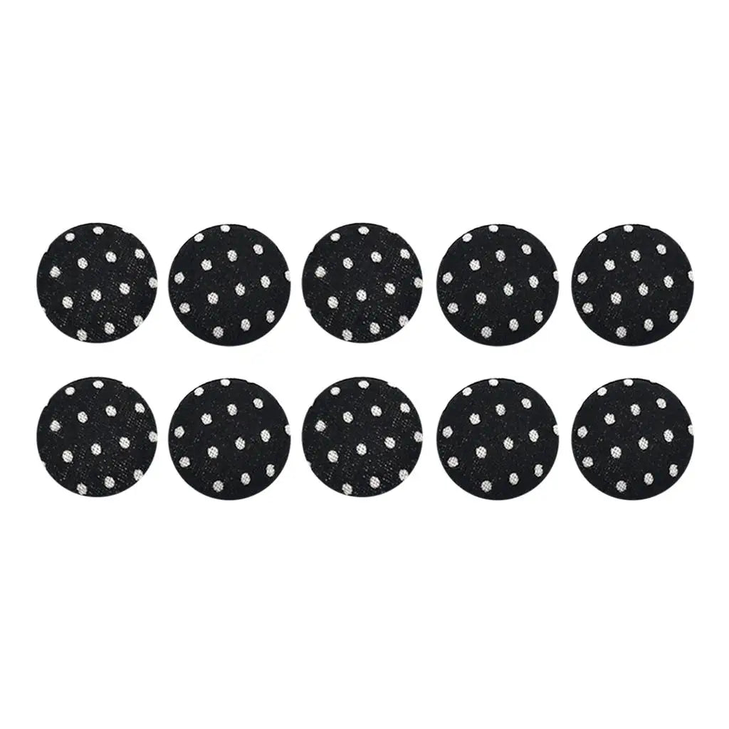 Fabric Covered Mushroom Sewing Buttons Cute Craft Supplies for Kids Crafts Holiday Decor Scrapbooking Knitting Quake Black