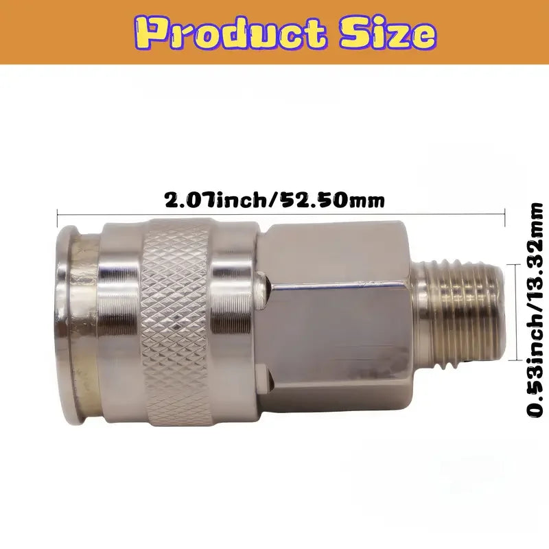 14pcs S-314/Steel MKIT Color Fit Coupler & Plug Kit - (M-Style, Red) - 1/4" NPT, (14pcs) Quake