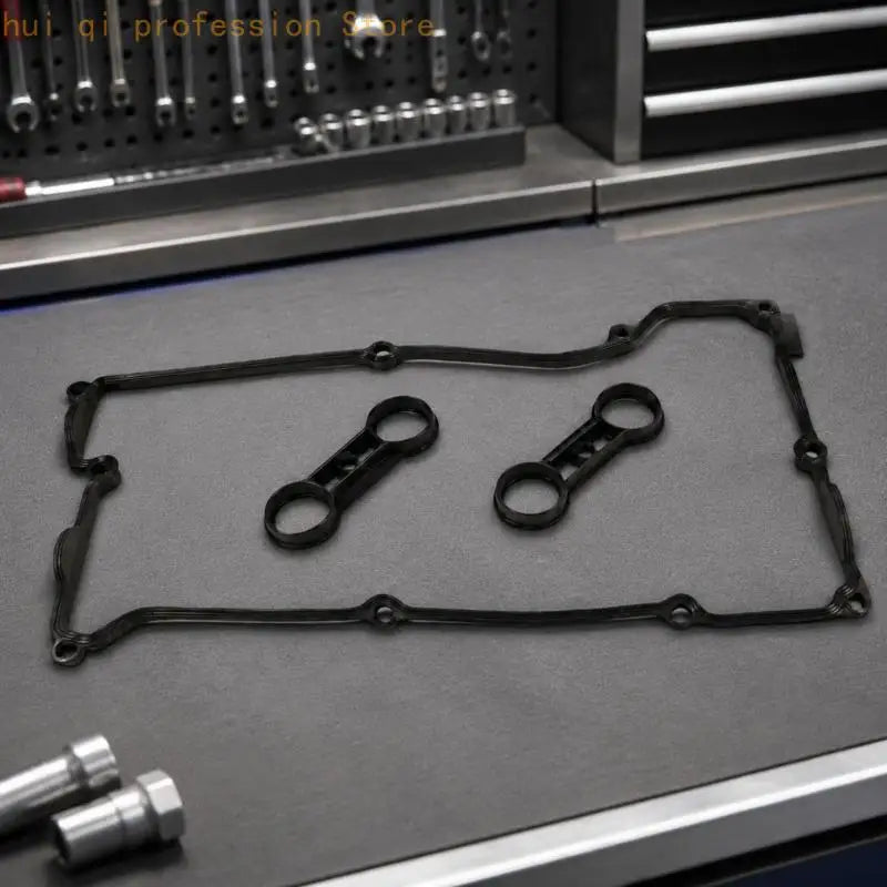 Perimeter Gasket and Inner Gasket Set for E46 E87 E90, 3 Piece Rubber Engine Valves Cover for Maintenance, Cover Service Quake