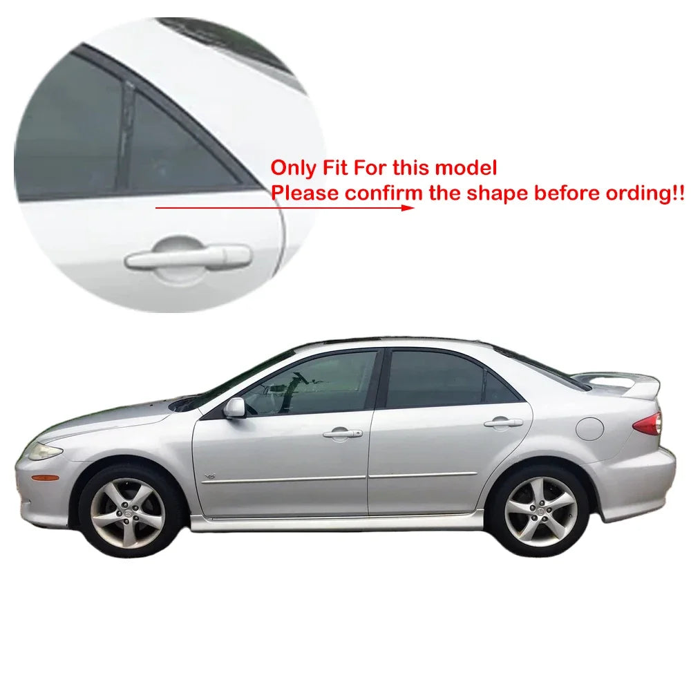 For Mazda 6 Sedan 2002 2003 2004 2005 2006 2007 2008 Car Rear Window Side Vent Shutter Louver Cover Trim Accessories Carbon Quake