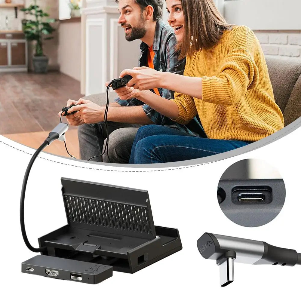 Modular Dock for Steam Deck OLED ROG Ally X XBOX Portable Base USB C Hub with 2.5mm Case Compatible Connector Extension Dock Quake