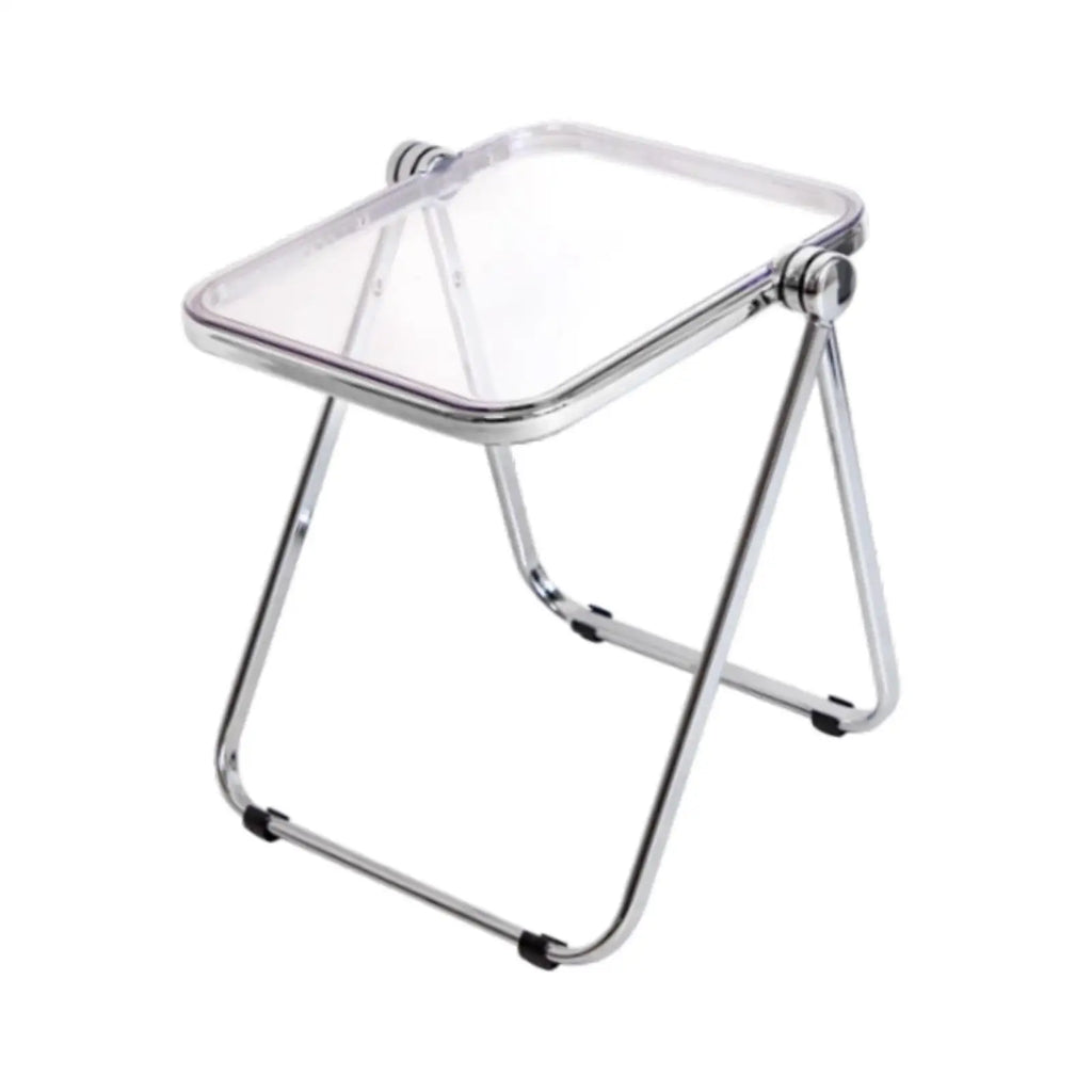 Folding Tray Table Dinner Tray Table Practical Sturdy Non Slip Multipurpose Acrylic Small Space Tiny Desk for Dorm Apartment Quake