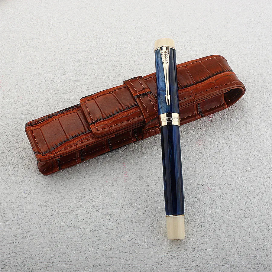 Jinhao 100 Centennial Resin Fountain Pen Starry Blue with Golden Clip EF/F/M/ Nib Ink Pen Business Office Writing Gift Pen Quake 100-3 M 0.7MM