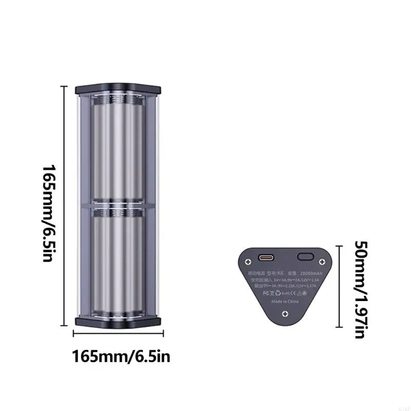 Detachable 6 Slot 21700 Battery Powerbanks With LCD Screen And Double USB Outputs For Fast Charging K1KF Quake