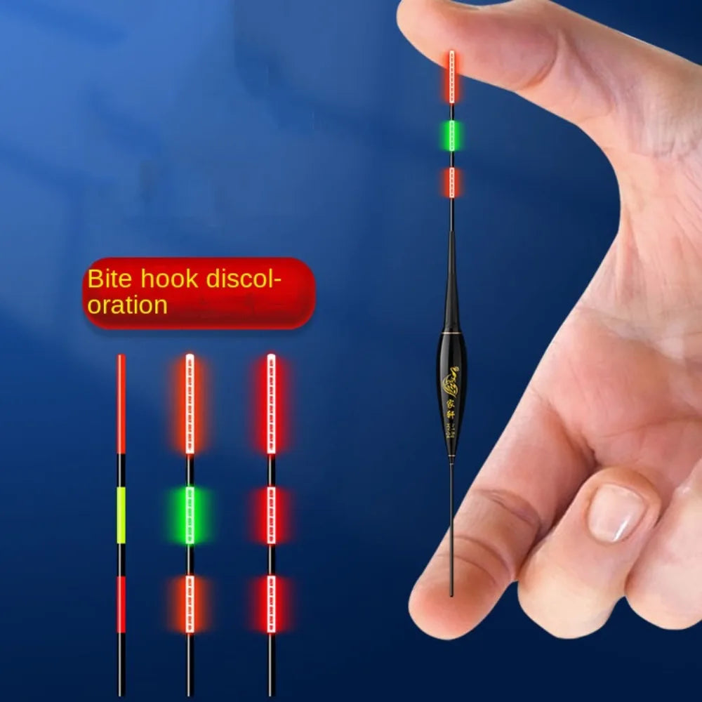 Indicator Electronic Fishing Float Long Tail 2 Light Rock Fishing Floats Slip Drift Tube Buoy Strike Bobbers Buoy Night Fishing Quake