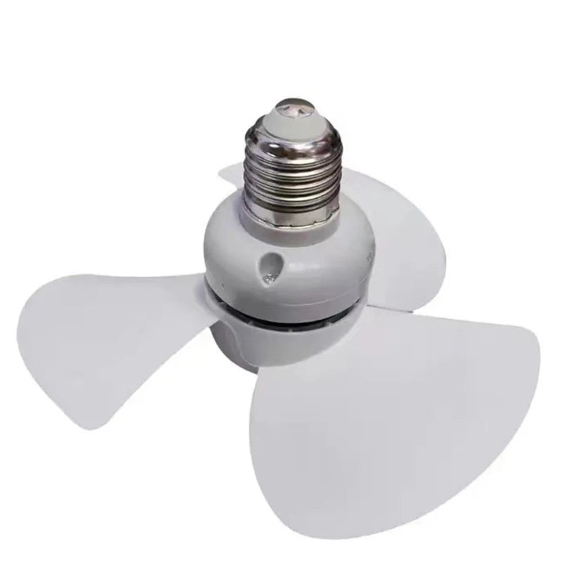 10W Small Cooling Fan E27 Home Ceiling Fan Desktop Fan 360 Degree Adjust for Kitchen Bedroom Dormitory Living Room Study K1KF Quake