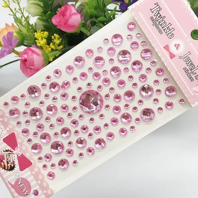 Rhinestone Crystal Face Stickers – DIY Gem Makeup Decor