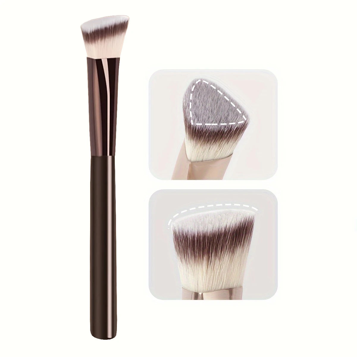 Premium Concealer Brush, Triangle Brush Head, Soft Synthetic Bristles, Fit for The Skin Quake Brown