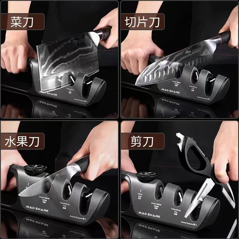 Knife Sharpening Tool for Household Kitchen Simple Knife Sharpening Stone Mini Suction Cup Quick Scissor Sharpener Quake