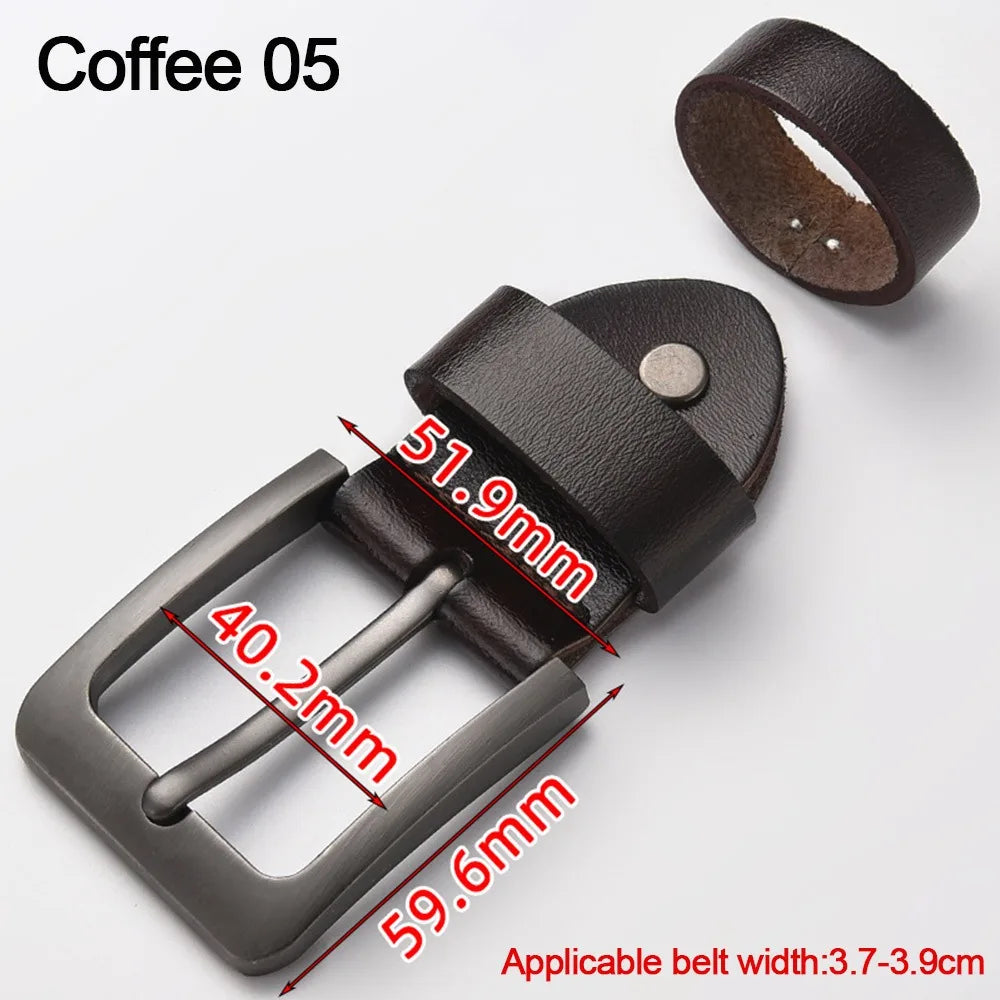 Business Accessories Adjustable Belt Replacement Buckle DIY Alloy Belt Buckle Men's Accessories Quake Coffee 05