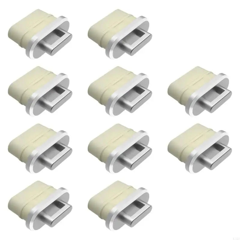 USB C Dust Plug Charging Port Protector with Metal Lanyard Hole, Silicone Type C Dust Cover for Pocket Carry and Cable K1KF Quake Silver CN
