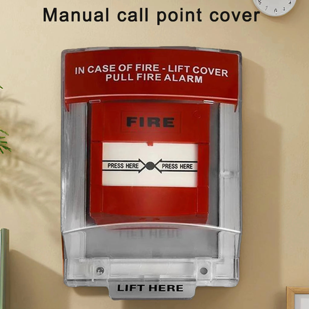 Fire Emergency Switch Protective Cover Manual Fire Alarm Rainproof Cover Transparent Manual Emergency Button Housing Quake