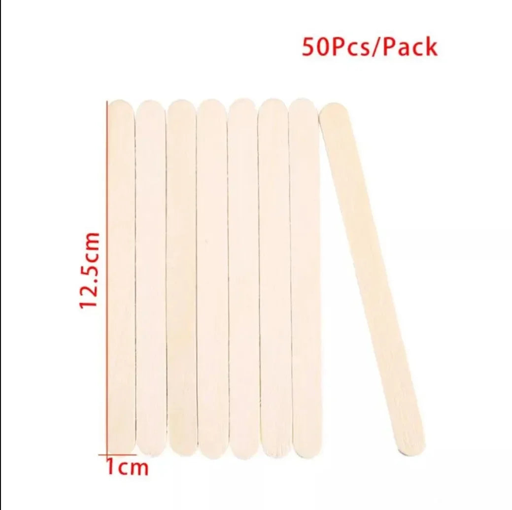 Resin Cream Stick 50/100/150Pcs Tool Epoxy Stirring Stick Popsicle Ice Handmade DIY Resin Mold Wood Ice Pop Sticks Making Tools Quake 125mm 50Pcs