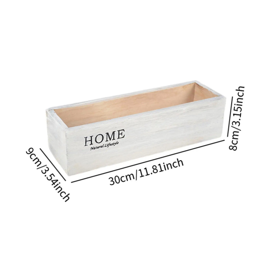 Wooden Planter Box Tabletop Table Centerpiece Vintage Home Decor Rustic Multifunctional Storage Tray Micro Landscape Flowerpot Quake