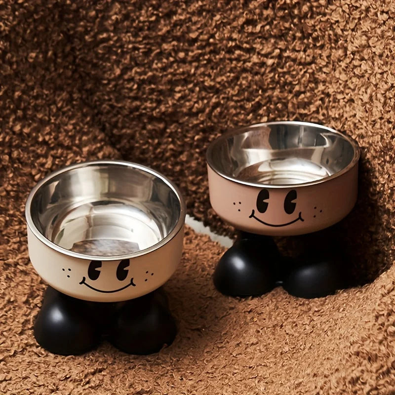 Elevated Dog Cat Bowl Stainless steel Food Water Bowls Raised No Spill Pet Feeder bowl for Puppy Small Medium Large Dogs Cats Quake