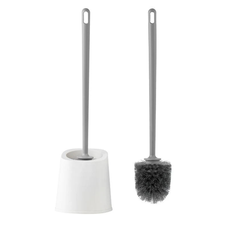 Toilet Brush with Storage Base Replaceable Head No Dead Angle Scrubber Household Cleaning Tool for Bathroom Toilet Gap Quake