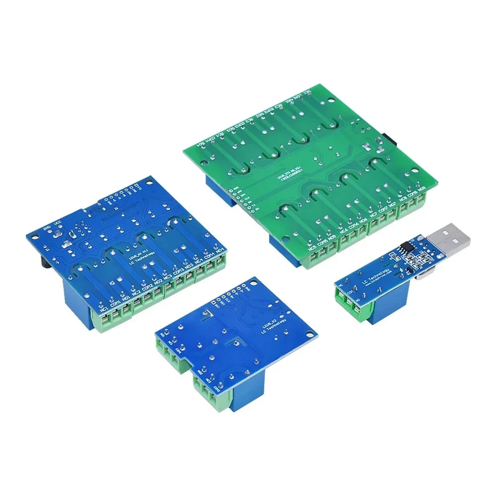 USB Relay Module CH340 USB Intelligent Control Switch 10A 250VAC 30VDC Over-Currentelay LCUS-1/LCUS-2 /LCUS-4/LCUS-8 Smart Home Quake