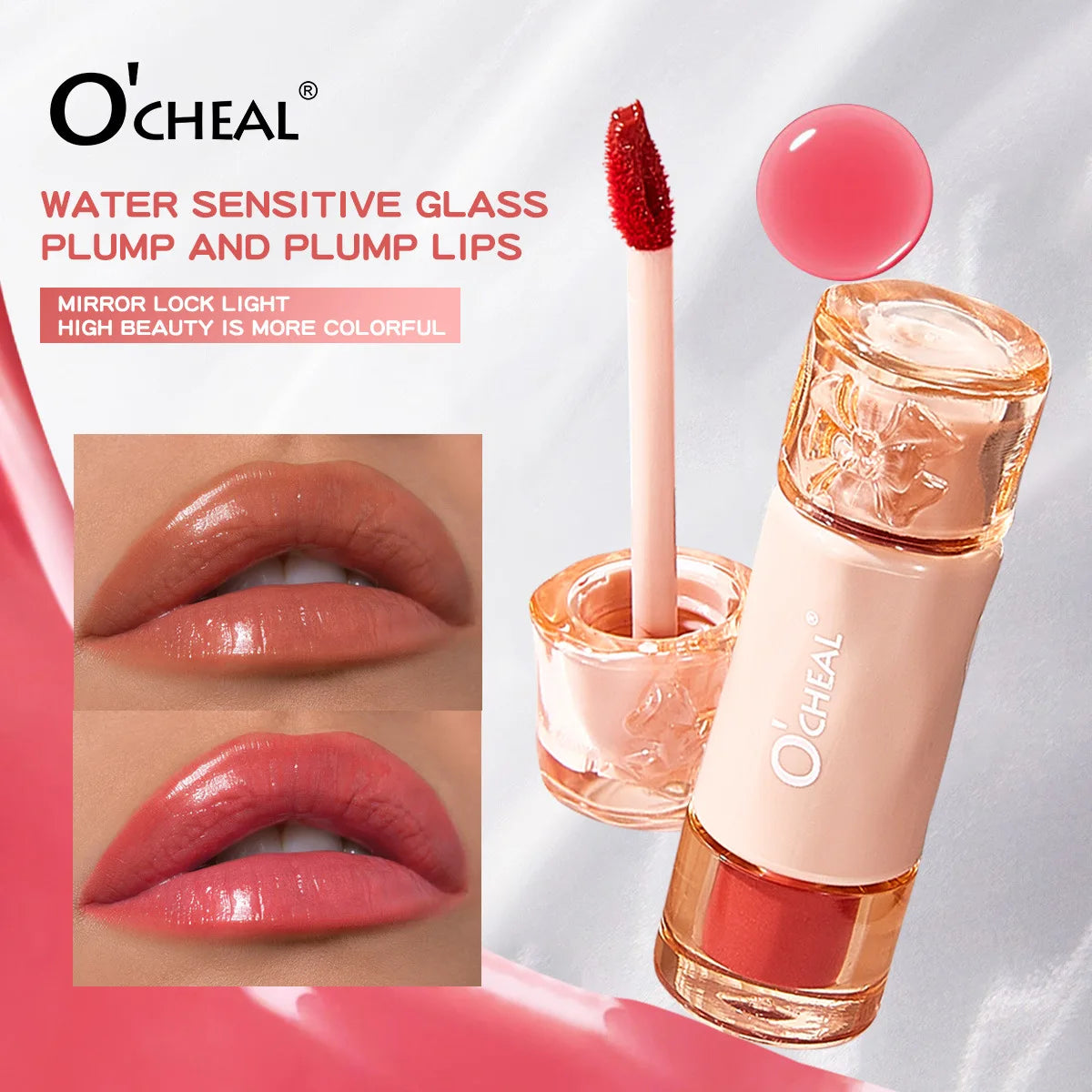 OCHEAL Cross Border Velvet Mirror Matte Lip Gloss Lipstick Moisturizes and Nourishes not easy to stick to cup white lip gloss Quake