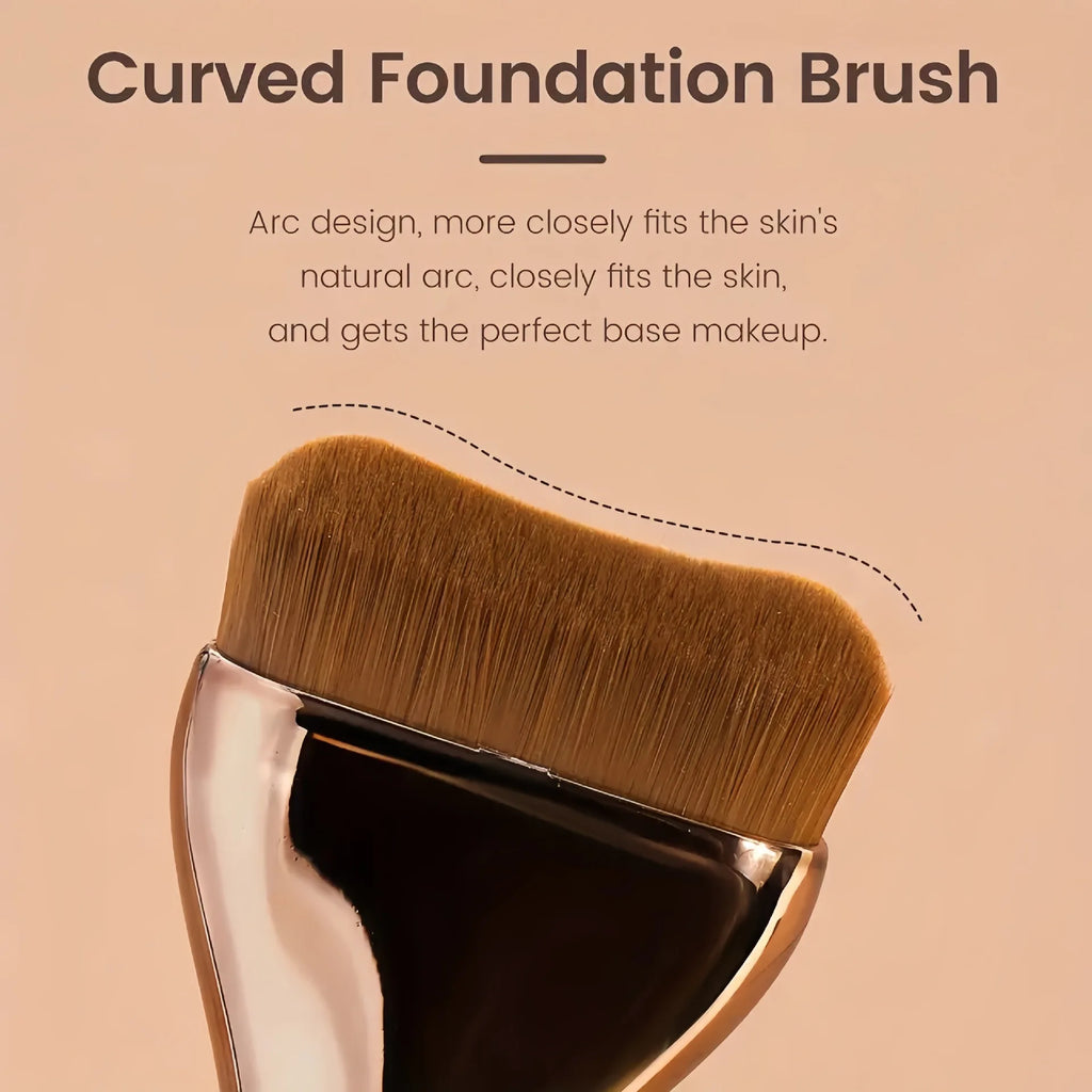 New 2Pcs Professional Foundation Makeup Brushes Soft Dense Hair for Blending Liquid, Cream Flawless Powder Makeup Beauty Tools Quake