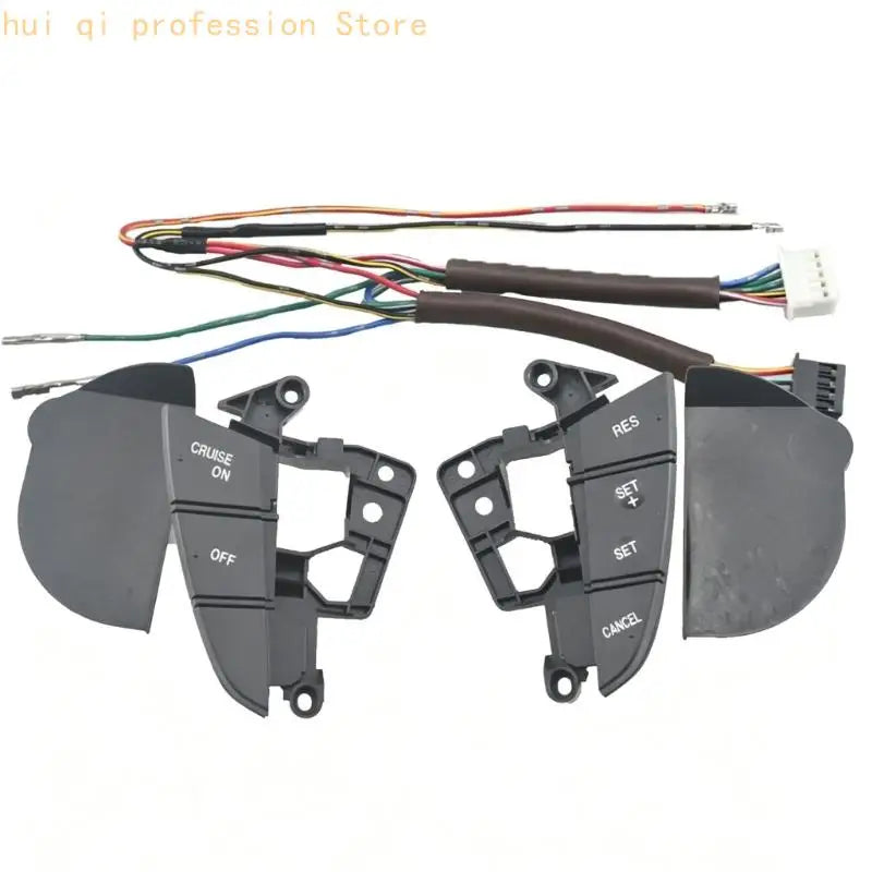 Steering Wheel Button Repair Set with Wiring Leads, Replacement Panels for Worn Interior Access Parts in Selected Vehicles and Quake