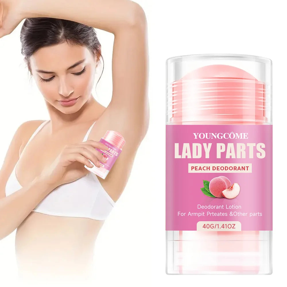 Lady PartsPeach Deodorant Body Care Stick Full Body Deodorant Smooth Stick 72 Hour Odor Control Stay Fresh Fade Body Odor Quake