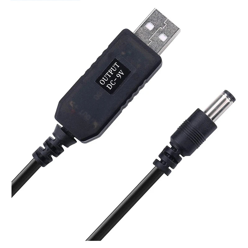 5.5*2.1mm USB DC 5V to 12V 9V Power Cable For Router WIFI Modem Fan Adapter Wire USB Boost Module Converter Via Powerbank Quake 5V to 9V