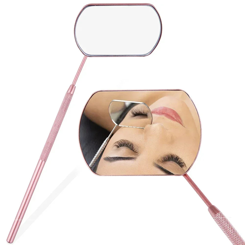 vvocci Extension Supplies Checking False Eyelash Mirror Large Stainless Steel Magnifying Makeup Mirror Dental Mouth Mirror Lash Quake