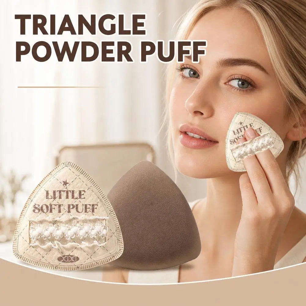 Triangle Powder Puffs For Loose and Pressed Powder, Triangle Makeup Sponge Soft Smooth Sponge Applicator for Flawless Makeup Quake