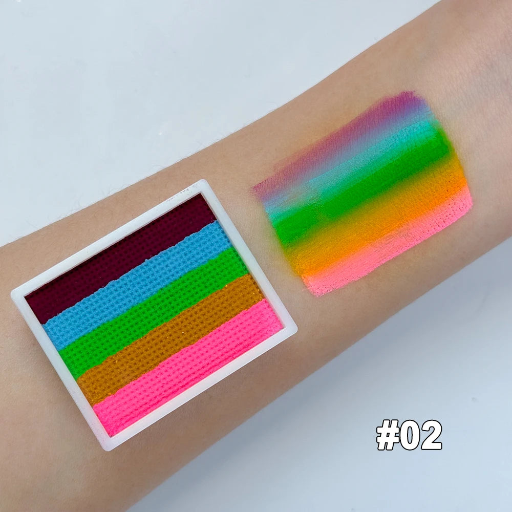 8G 12 Color Water Monochromatic Face Body Painting Palette Festive Washable face and body paint Makeup Costume Body Partie Quake 02