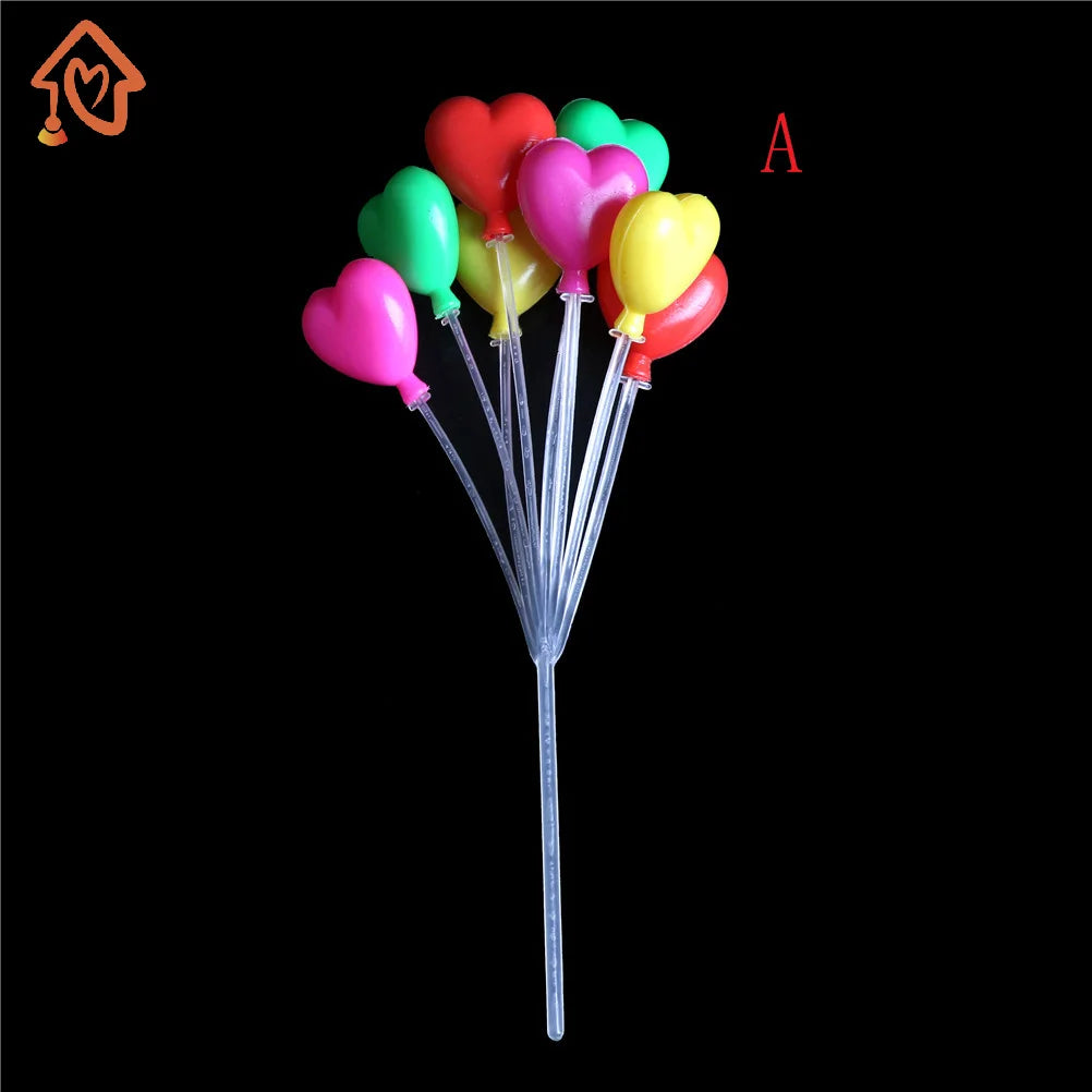 1Pcs Miniature Multicolor Balloon String Toys 1:12 Dollhouse Living Room Plastic Round Heart-shaped Balloon Decoration Quake