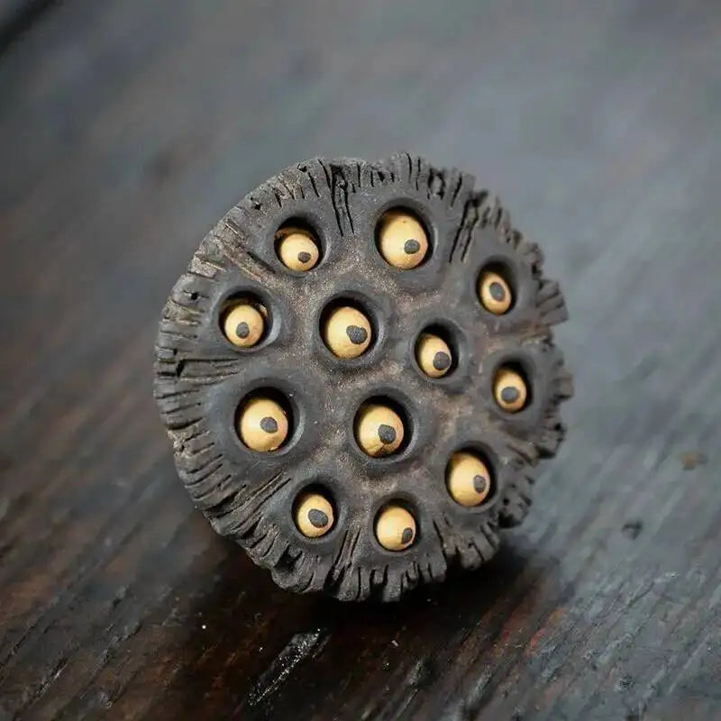 Yixing Zisha Tea Pet Lotus Pod Ornament Old Lotus Seed Sculpture Craft Tea Set Tea Ceremony Ceramic Accessories Miscellaneous Quake Style 2 2
