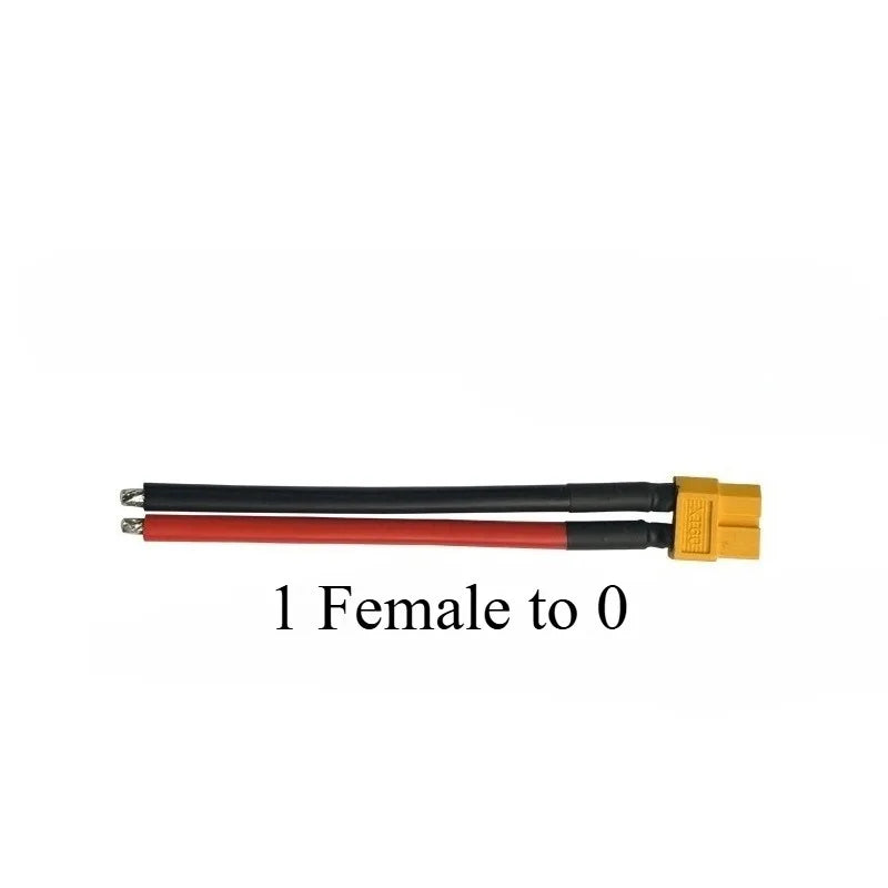 XT30/60/90 1 to 0/1/2/3 Parallel Battery Connector Male/Female Cable Dual Extension Y Splitter Silicone Wire 12AWG for RC ESC Quake 1 Female to 0 XT60 50CM