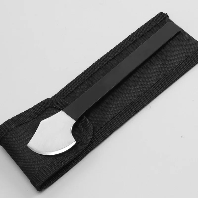 Leather Skiving Knife 150mm Wooden Handle Stainless Steel Leathercraft Tool for DIY Cutting Thinning Beveling Beginner Hobbyist Quake Knife with bag
