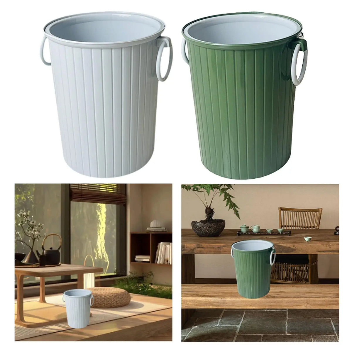 Tea Dregs Drainage Bucket with Lids Rubbish Container for Laundry Hotel Home Quake