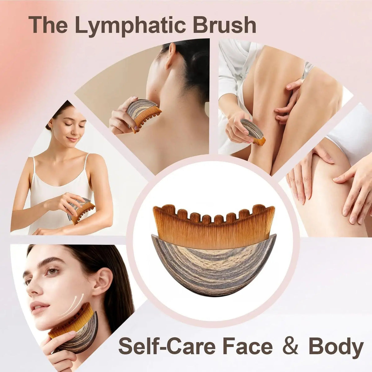 Facial Contouring Lymphatic Drainage Dry Brushing Tool for Jawline Sculpting Facial Massager Party Stage Makeup Skin Care Quake