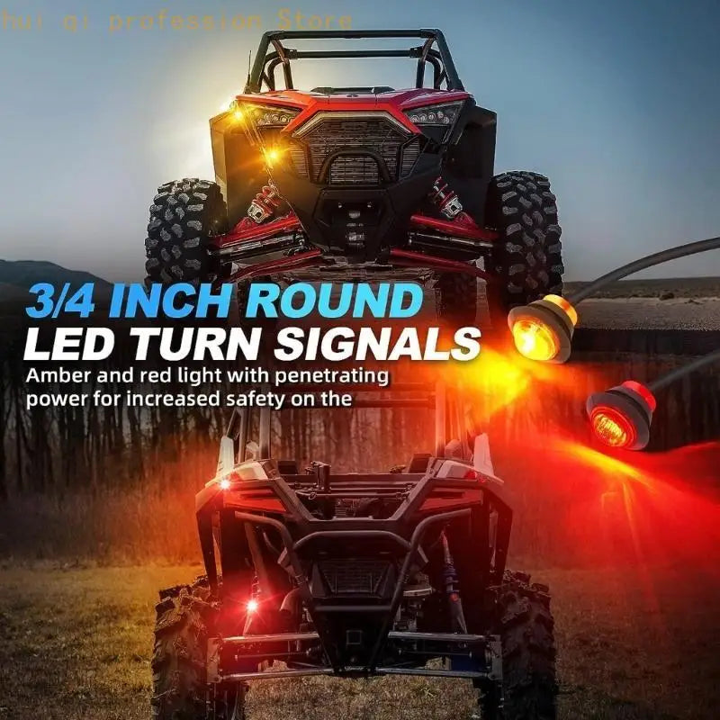 Side by Side Turn UTV Accessories for Can-Am Rhino ATV Turn with Switch Flasher H8WE Quake CN