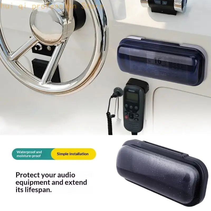 Plastic Waterproof Case for Yacht Dashboard Stereo Speaker Equipment Plastic Seal Shock Resistance 9x4inch H8WE Quake