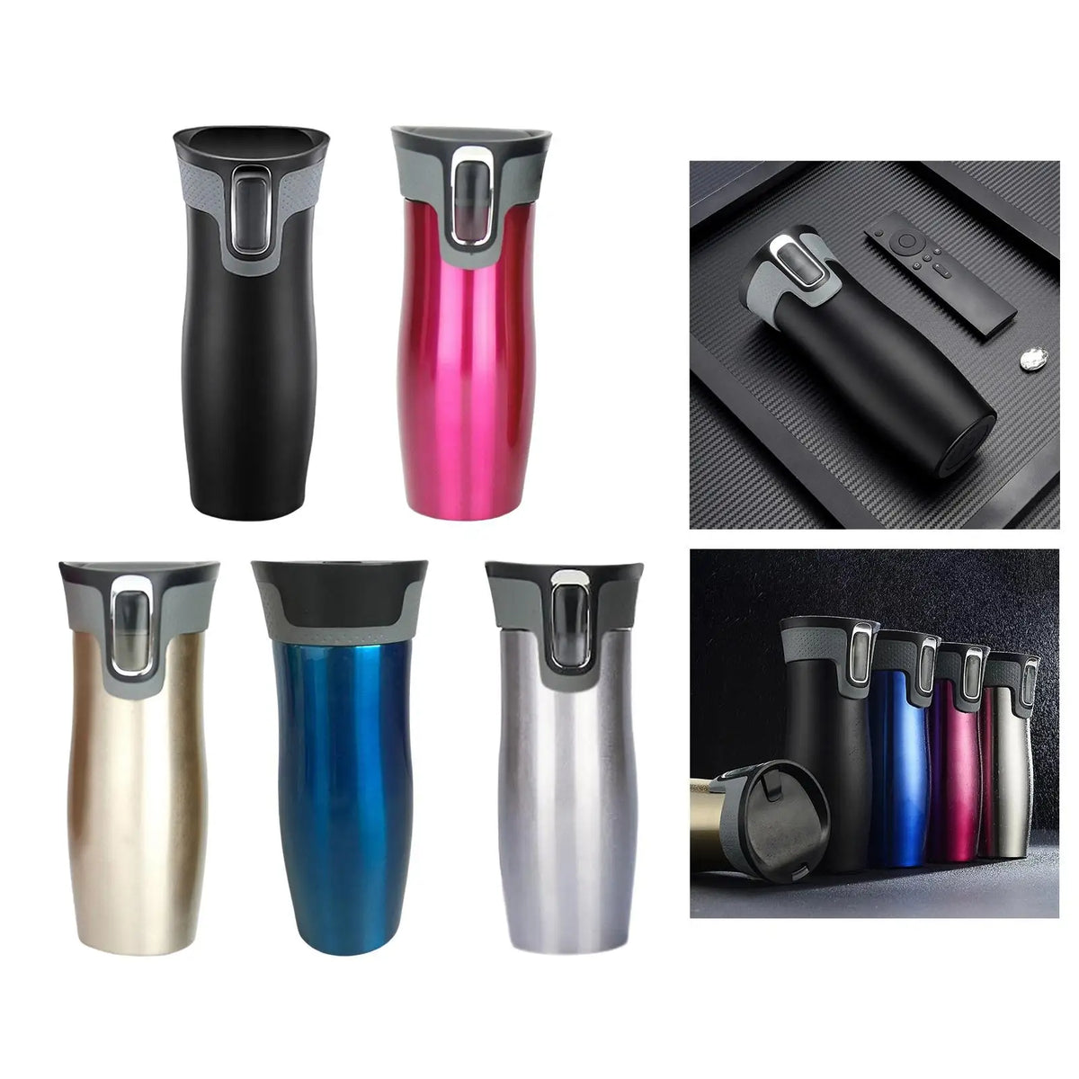 420ml Travel Mug Thermoses Double Walled Drinks Flasks Preservation Vacuum Insulated Tumbler Coffee for Business Car Quake