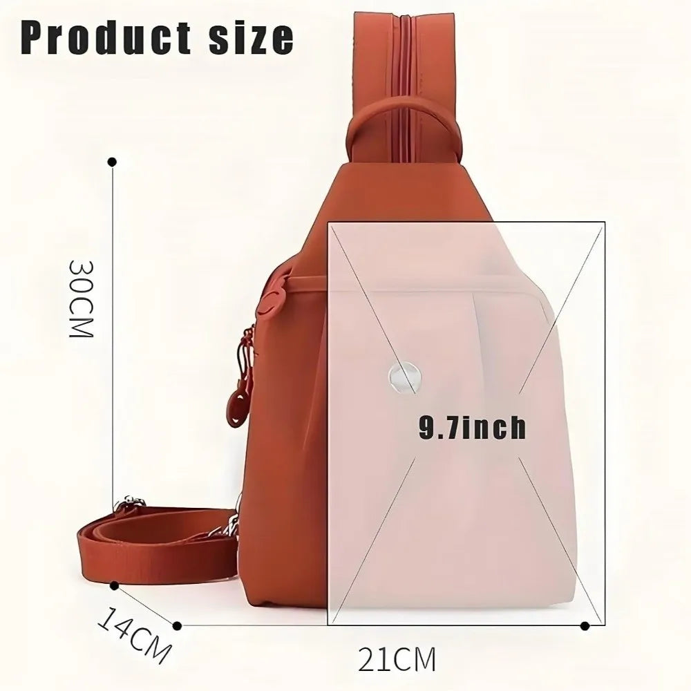 New Oxford Fabric Backpack Multi Layer Large Capacity Chest Bags Multi-purpose Waterproof Shoulder Bag Outdoor Hiking Quake