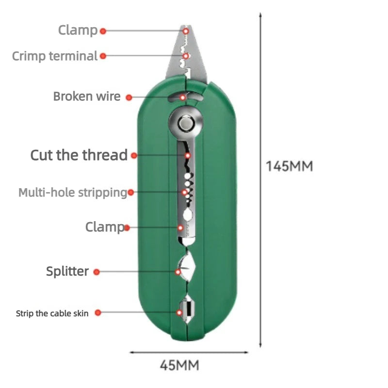 1pcs Mini Multi Function Wire Stripper Pliers Cable Cutter Tool for Electrician Repair Convenient Hand Tools Quake