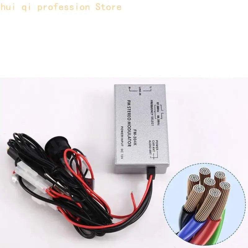 FM Frequency Modulator with Low Power Consumption & Accurate Sound Simple Installs for In Car Sound Connectivity H8WE Quake