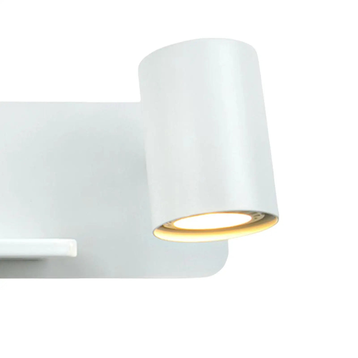 LED Gu10 Light Spotlight Adjustable Wall Sconce with USB Port Cordless Charging Bedside Bedroom Quake BlackLeft